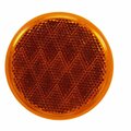 Truck-Lite Signal-Stat, 3-1/8in. Round, Yellow, Reflector, Adhesive Mount,  47A-3